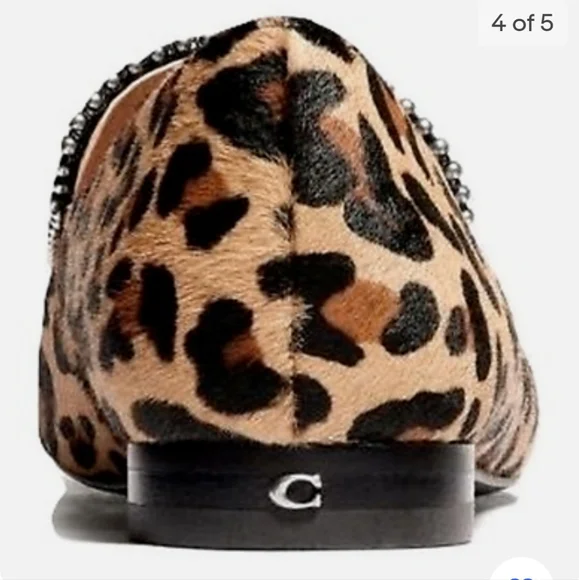 Coach Harper Calf Hair Studded Loafers - Picture 5 of 10